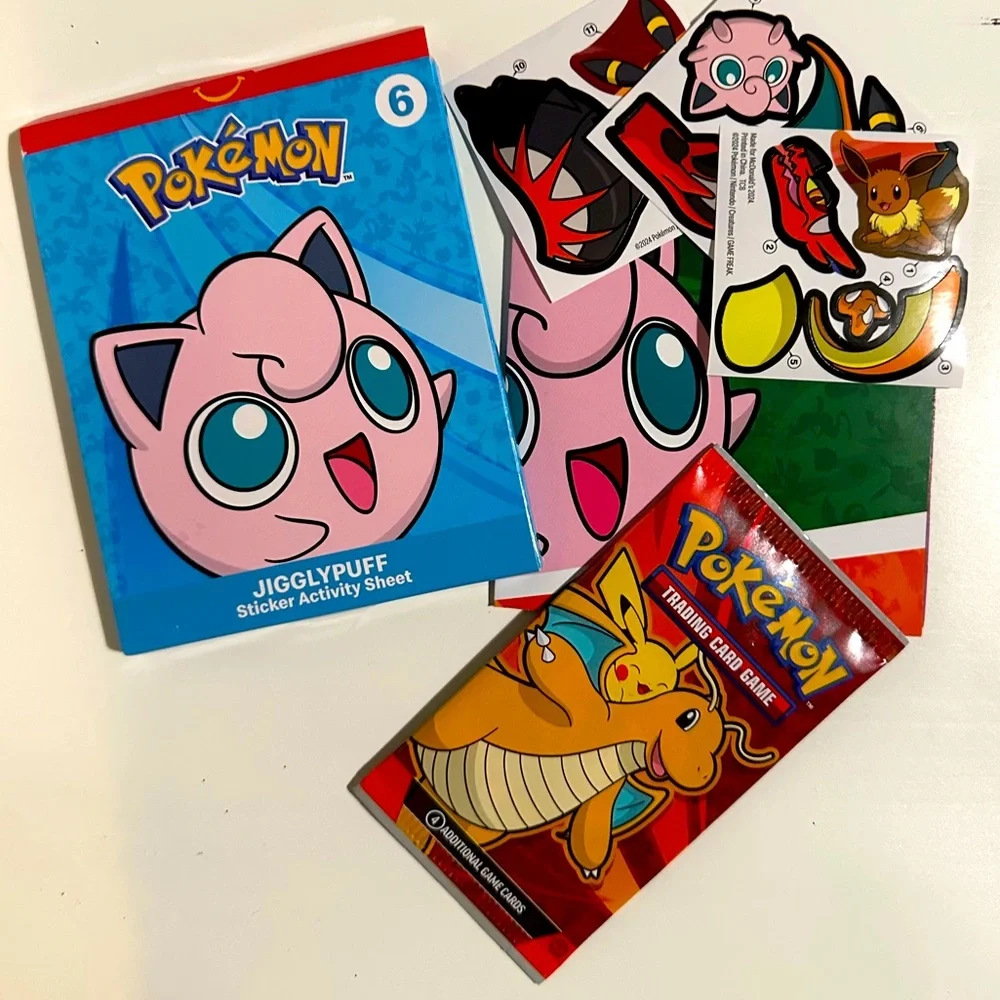 POKÉMON JIGGLYPUFF 2025 MCDONALDS #6 COLLECTIBLE w CARDS SEALED STICKER ACTIVITY
